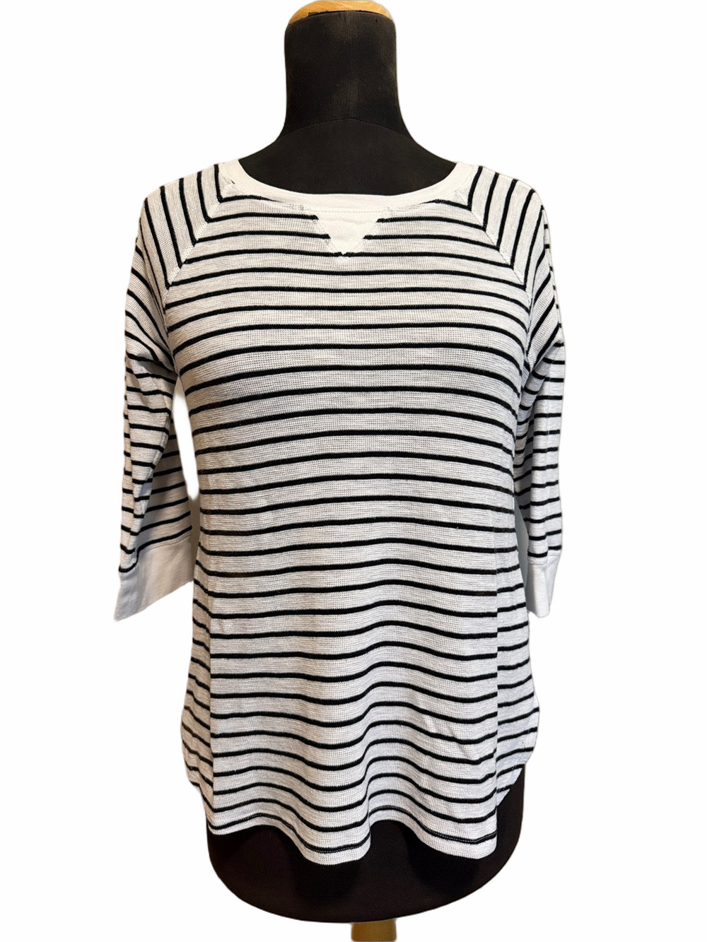Calvin Klein Lightweight White and Black Striped Top